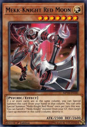 Mekk-Knight Red Moon (Rare) [MP18-EN181] 1st Edition