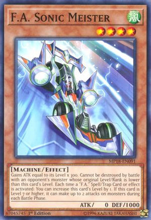 F.A. Sonic Meister (Common / Short Print) [MP18-EN091] 1st Edition