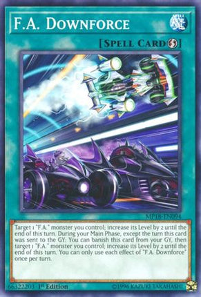 F.A. Downforce (Common / Short Print) [MP18-EN094] 1st Edition