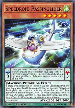 Speedroid Passinglider (Common / Short Print) [MP18-EN102] 1st Edition