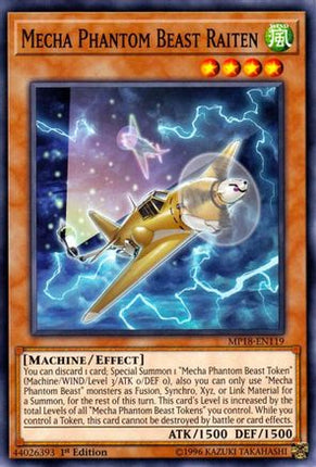 Mecha Phantom Beast Raiten (Common / Short Print) [MP18-EN119] 1st Edition