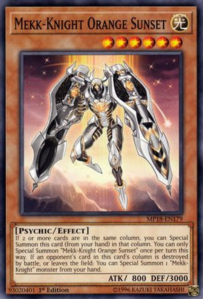 Mekk-Knight Orange Sunset (Common / Short Print) [MP18-EN179] 1st Edition