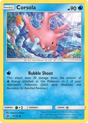 Corsola - 27/70 [Dragon Majesty] Reverse Holofoil