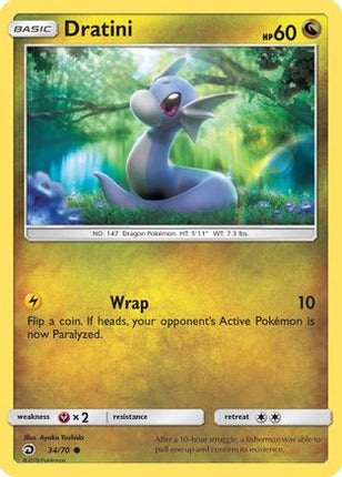 Dratini (34) - 34/70 [Dragon Majesty] Reverse Holofoil