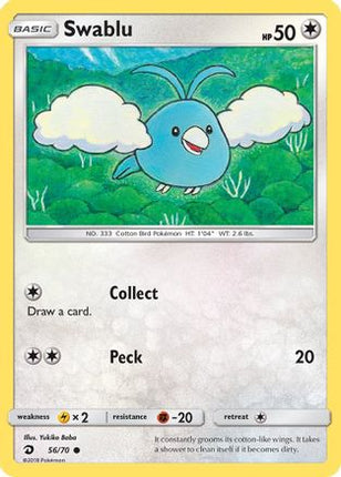 Swablu (56) - 56/70 [Dragon Majesty] Reverse Holofoil