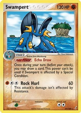 Swampert - 27/100 (EX Crystal Guardians) [Deck Exclusives] Holofoil