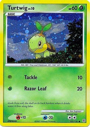 Turtwig - 103/130 (Cosmos Holofoil) [League & Championship Cards] Holofoil