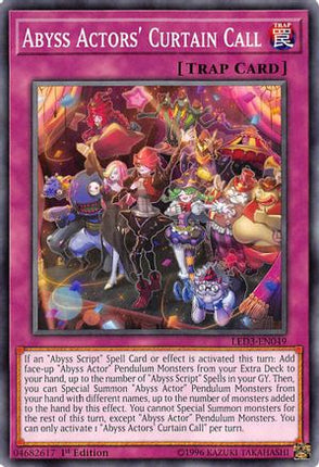 Abyss Actors' Curtain Call (Common / Short Print) [LED3-EN049] 1st Edition