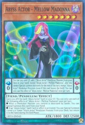 Abyss Actor - Mellow Madonna (Super Rare) [LED3-EN045] 1st Edition