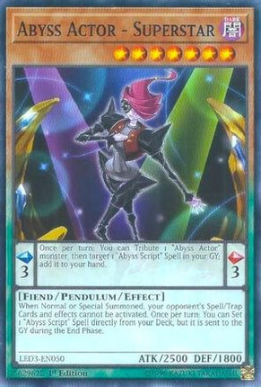 Abyss Actor - Superstar (Common / Short Print) [LED3-EN050] 1st Edition