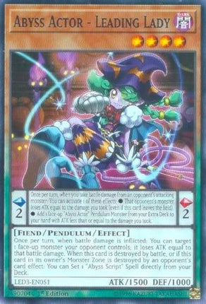 Abyss Actor - Leading Lady (Common / Short Print) [LED3-EN051] 1st Edition