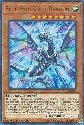 Blue-Eyes Solid Dragon (Ultra Rare) [LED3-EN002] 1st Edition