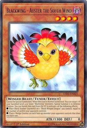 Blackwing - Auster the South Wind (Rare) [LED3-EN025] 1st Edition