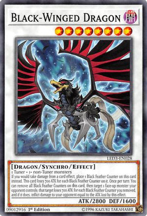 Black-Winged Dragon (Common / Short Print) [LED3-EN028] 1st Edition