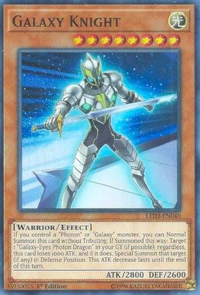 Galaxy Knight (Super Rare) [LED3-EN040] 1st Edition