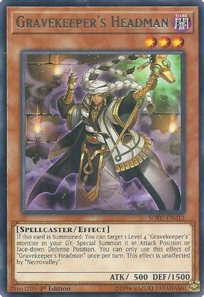Gravekeeper's Headman (Rare) [SOFU-EN012] 1st Edition