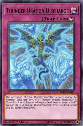 Thunder Dragon Discharge (Rare) [SOFU-EN073] Unlimited