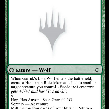Garruk's Lost Wolf // Hey, Has Anyone Seen Garruk? [Unknown Event]