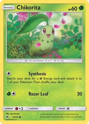Chikorita (5) - 5/null [SM - Lost Thunder]