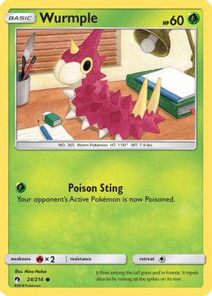 Wurmple (24) - 24/214 [SM - Lost Thunder] Reverse Holofoil