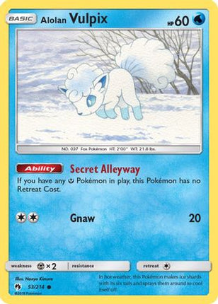 Alolan Vulpix - 53/null [SM - Lost Thunder]
