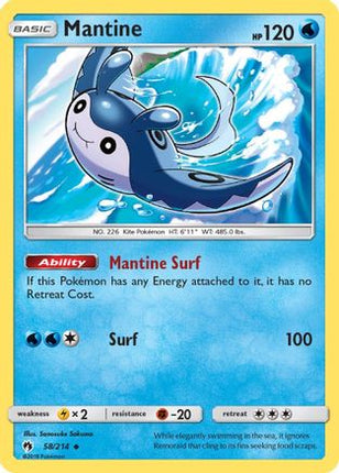 Mantine - null/null [SM - Lost Thunder] Reverse Holofoil