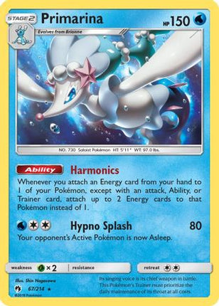 Primarina - 67/null [SM - Lost Thunder] Reverse Holofoil