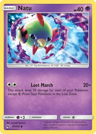 Natu - 87/null [SM - Lost Thunder] Reverse Holofoil
