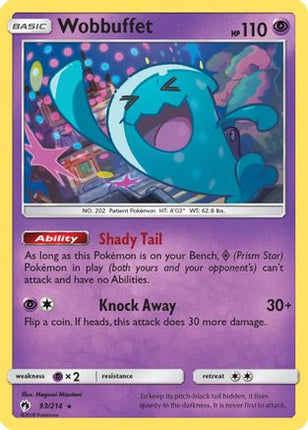 Wobbuffet - 93/null [SM - Lost Thunder] Reverse Holofoil