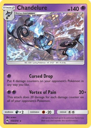Chandelure - 103/null [SM - Lost Thunder] Reverse Holofoil