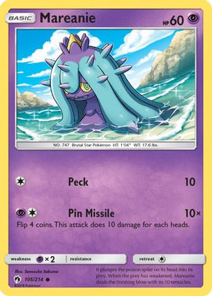 Mareanie (105) - null/null [SM - Lost Thunder] Reverse Holofoil