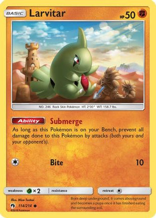 Larvitar (114) - 114/null [SM - Lost Thunder] Reverse Holofoil
