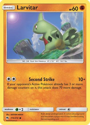 Larvitar (115) - 115/214 [SM - Lost Thunder] Reverse Holofoil
