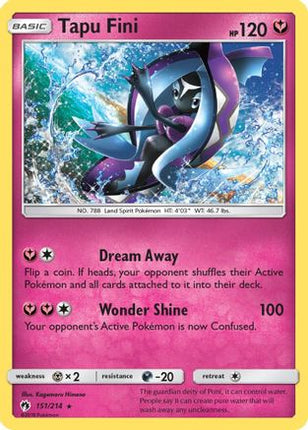 Tapu Fini - 151/214 [SM - Lost Thunder] Reverse Holofoil