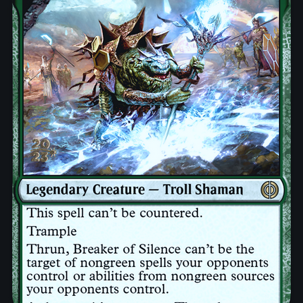 Thrun, Breaker of Silence [Phyrexia: All Will Be One Promos] Prerelease Foil