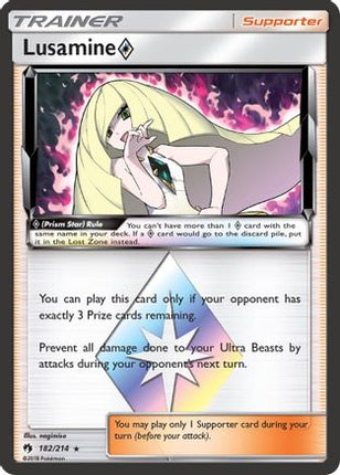 Lusamine Prism Star - 182/null [SM - Lost Thunder] Holofoil
