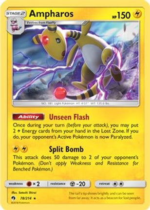 Ampharos - 78/214 (SM Lost Thunder) [Deck Exclusives]
