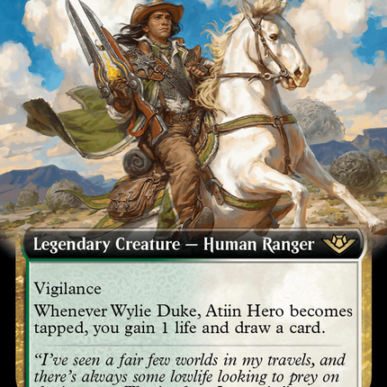 Wylie Duke, Atiin Hero (Extended Art) [Outlaws of Thunder Junction] Foil
