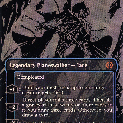 Jace, the Perfected Mind (Borderless) [Phyrexia: All Will Be One] Oil Slick Raised Foil
