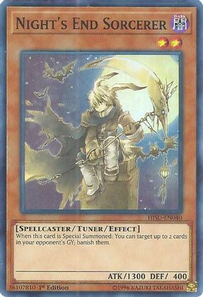Night's End Sorcerer (Super Rare) [HISU-EN040] 1st Edition
