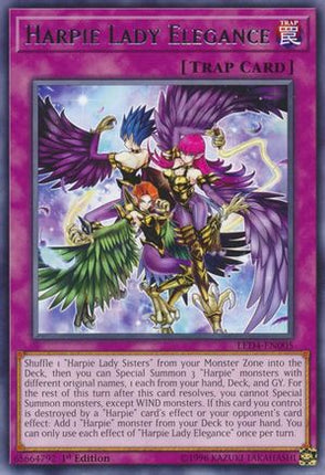 Harpie Lady Elegance (Rare) [LED4-EN005] 1st Edition