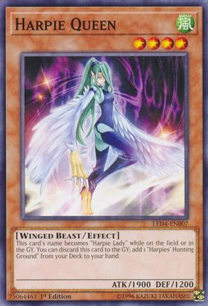 Harpie Queen (Common / Short Print) [LED4-EN007] 1st Edition