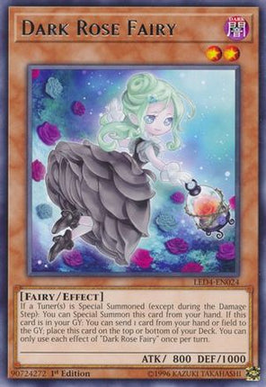 Dark Rose Fairy (Rare) [LED4-EN024] 1st Edition