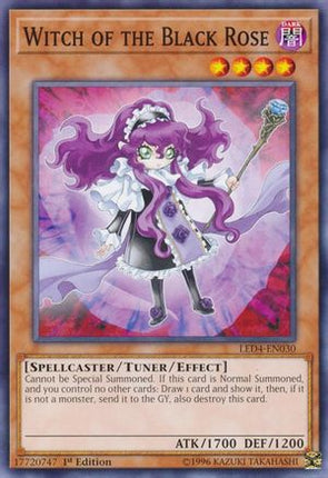 Witch of the Black Rose (Common / Short Print) [LED4-EN030] 1st Edition