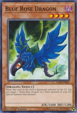 Blue Rose Dragon (Common / Short Print) [LED4-EN031] 1st Edition
