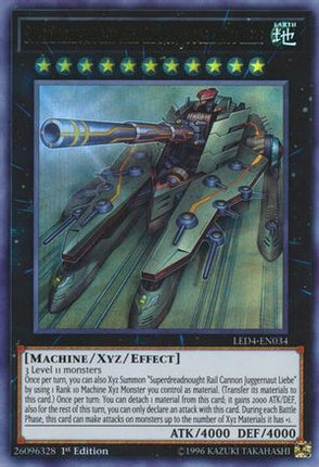 Superdreadnought Rail Cannon Juggernaut Liebe (Ultra Rare) [LED4-EN034] 1st Edition