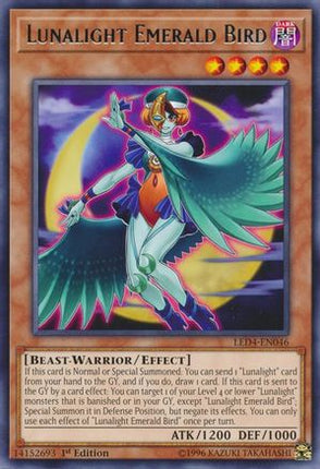 Lunalight Emerald Bird (Rare) [LED4-EN046] 1st Edition