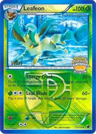 Leafeon - 11/116 (Regional Championships) [Staff] [League & Championship Cards] Reverse Holofoil
