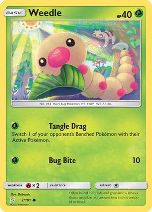 Weedle (2) - 2/181 [SM - Team Up] Reverse Holofoil