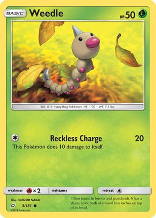 Weedle (3) - 3/181 [SM - Team Up] Reverse Holofoil